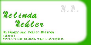 melinda mekler business card